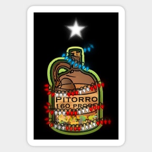 Pitorro Puerto Rico Xmas Lights Sticker